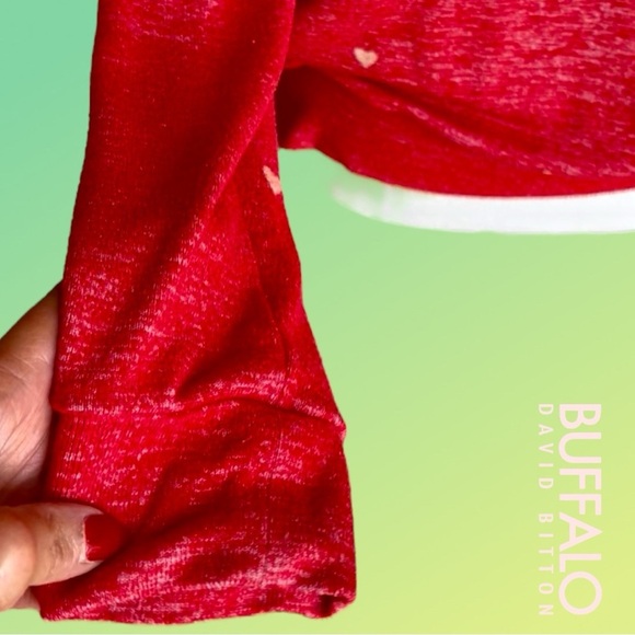 Buffalo David Bitton Women's Red Heart Sweatshirt - Picture 5 of 13